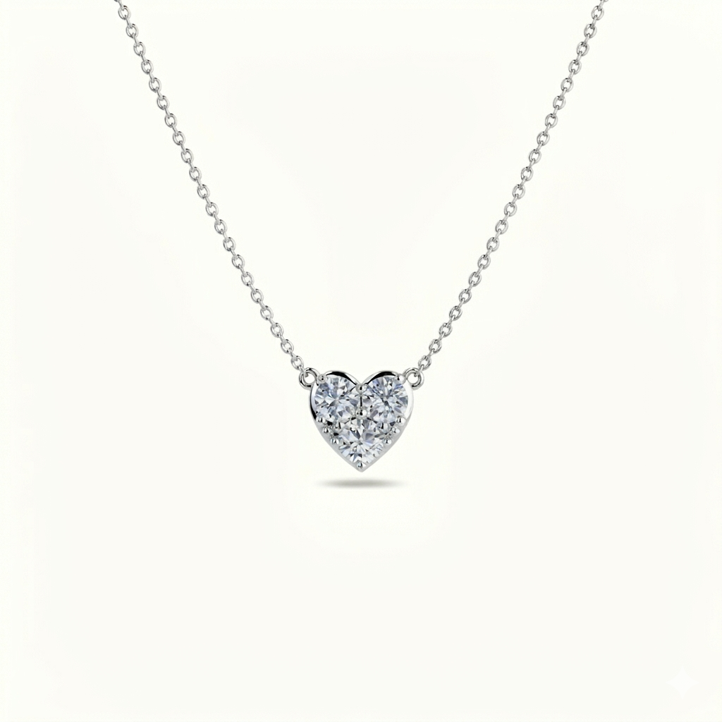 Eterna Heart Moissanite Pendant