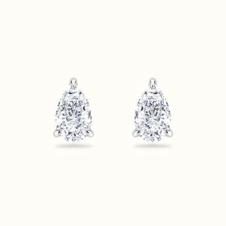 Pear Cut Diamond Studs