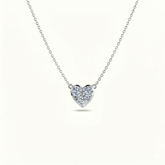 Eterna Heart Moissanite Pendant