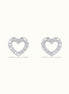 Heart Diamond Studs