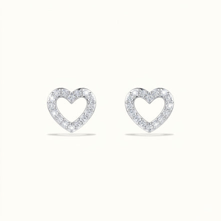 Heart Diamond Studs
