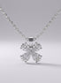 Four Petal Flower Pendant, Moissanite Diamond