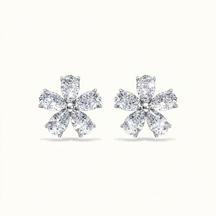 Le Fleur Pear Diamond Stud Earrings