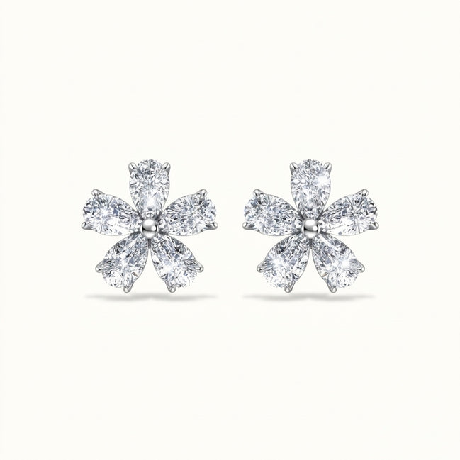 Le Fleur Pear Diamond Stud Earrings