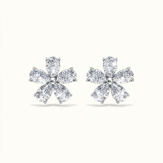 Le Fleur Pear Diamond Stud Earrings