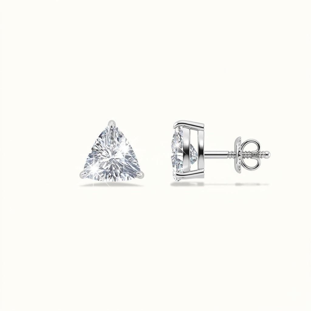 Trillion Cut Diamond Studs