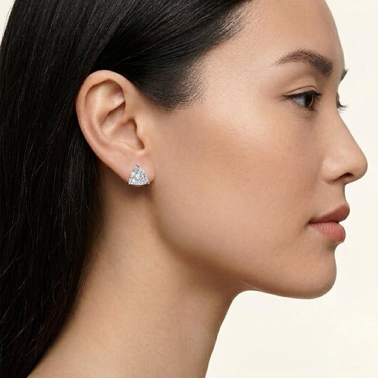 Trillion Cut Diamond Studs