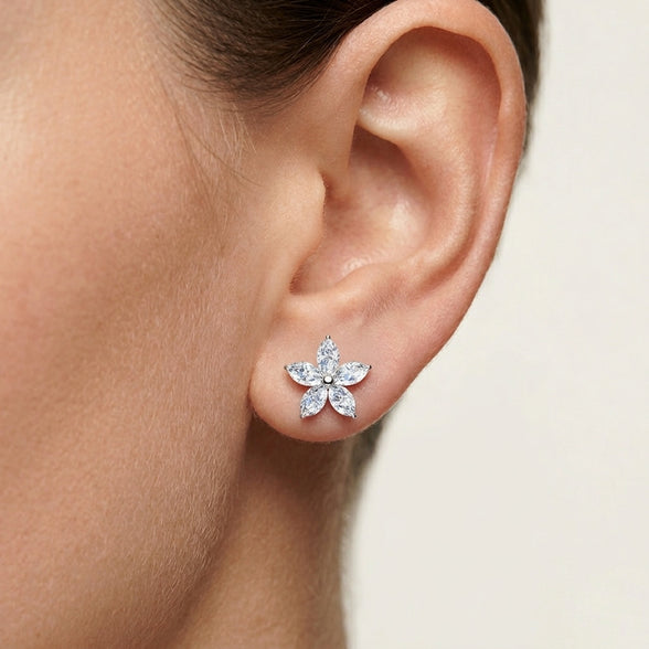 Starlight Diamond Stud Earrings