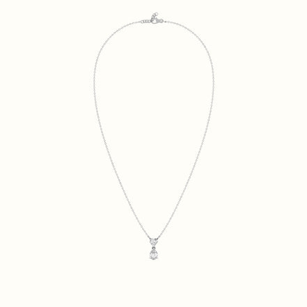 Heart & Pear Solitaire Diamonds Pendant