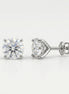 Classic Floral American Diamonds, Silver Studs