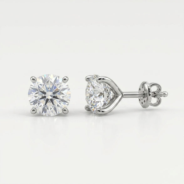 Classic Floral American Diamonds, Silver Studs