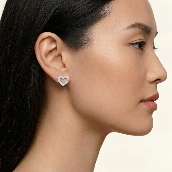Heart Diamond Studs