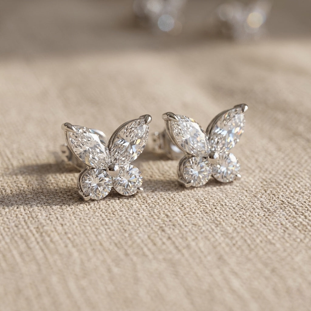 Butterfly Diamond Studs