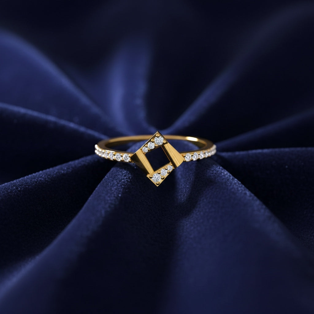 Aurora Square Spark Ring