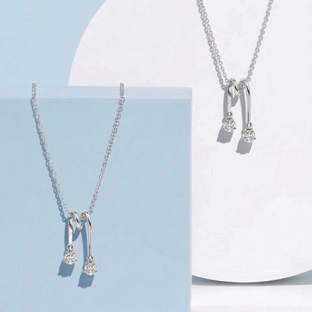 Double Pear-Cut Drop Pendant