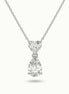 Heart & Pear Solitaire Diamonds Pendant