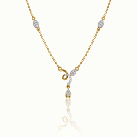 Drop Design Diamond Lariat Pendant