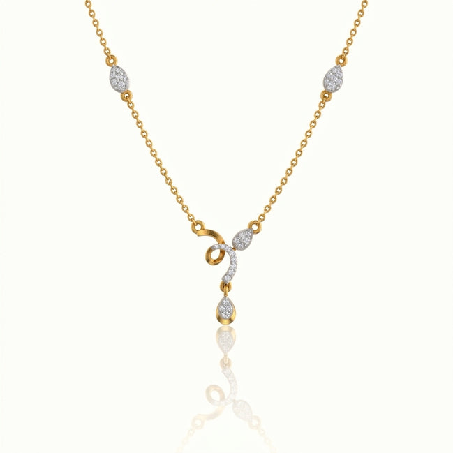 Drop Design Diamond Lariat Pendant