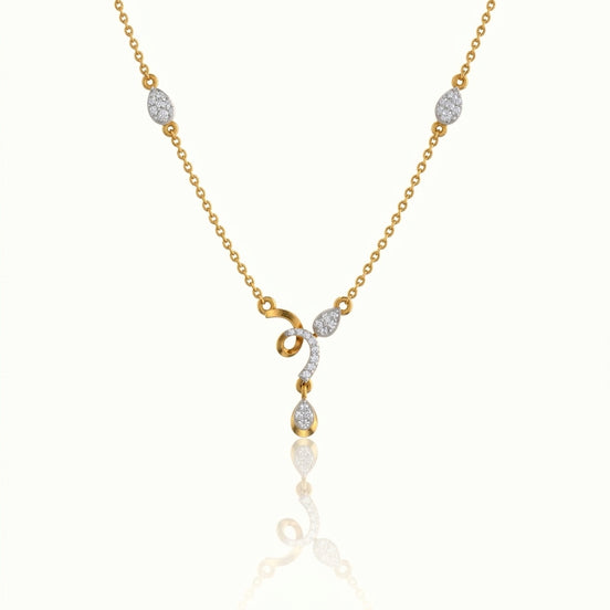 Drop Design Diamond Lariat Pendant