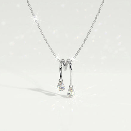 Double Pear-Cut Drop Pendant
