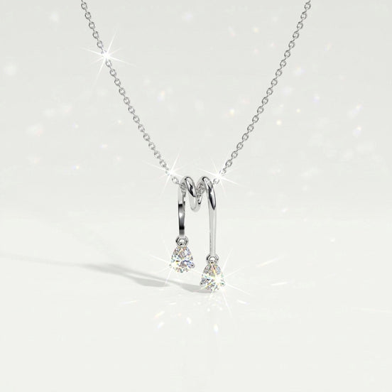 Double Pear-Cut Drop Pendant