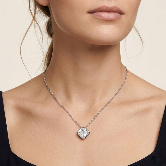 Cushion Cut Diamond Pendent