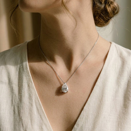 Pear Shape Diamond Pendant