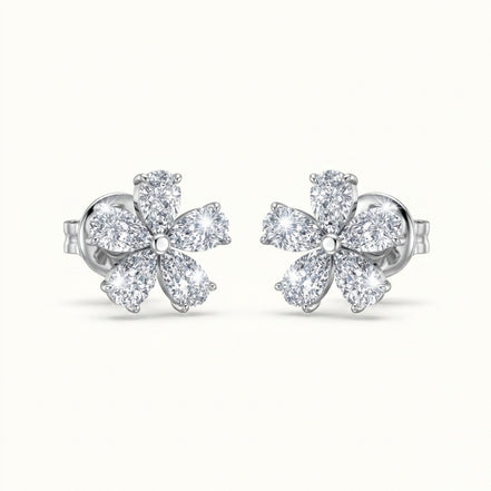 Le Fleur Pear Diamond Stud Earrings