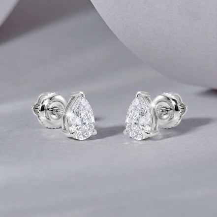 Pear Cut Diamond Studs