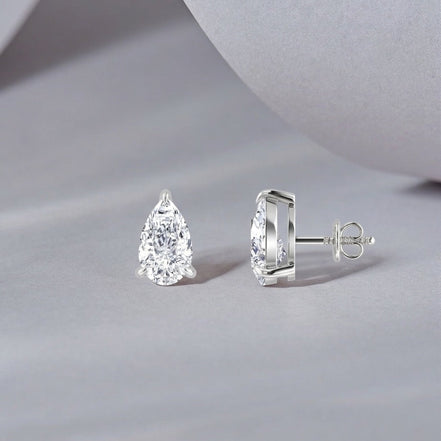 Pear Cut Diamond Studs