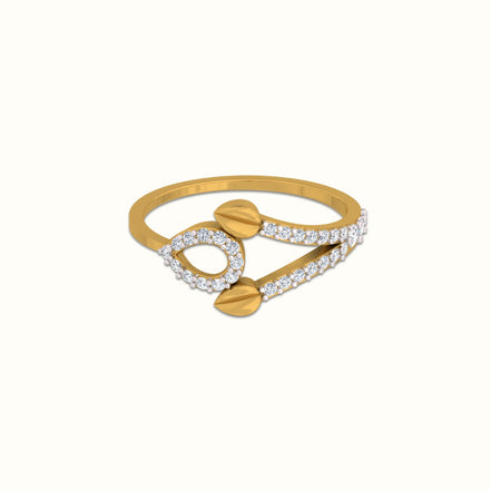 Golden Leaf Embrace Ring